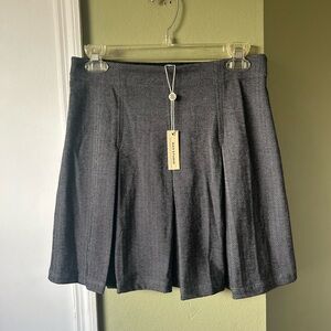 NWT Max Studio Charcoal Pleated Skirt Sz  S